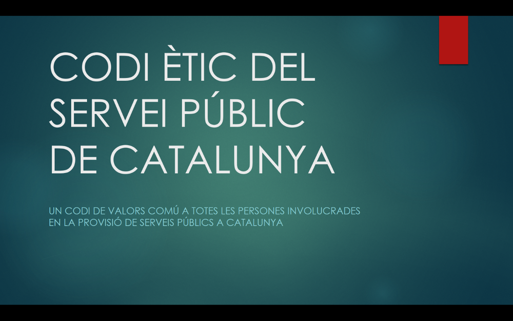 Proceso participativo sobre el Código ético del servicio público de Cataluña