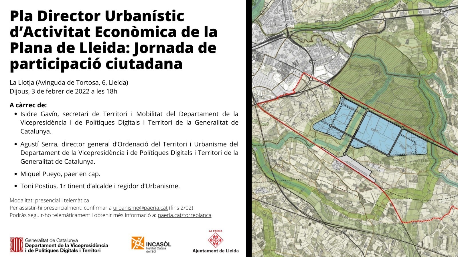 Sessió informativa sobre el PDUAE de la Plana de Lleida