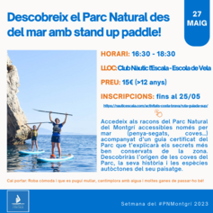 Descobreix el Parc Natural des del mar amb stand up paddle!