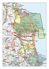 Mapa amb les rutes que integren la Xarxa de Camins del Parc