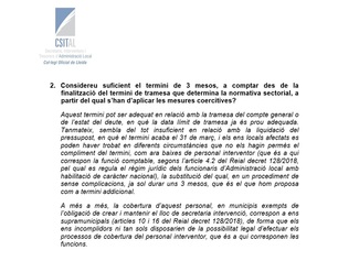 Aportacions del Col·legi de Secretaris, Interventors i Tresorers d'Administració Local de Lleida - Pregunta 2